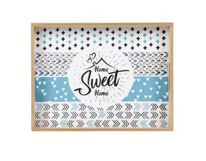 Alegerea clienților | Tava servire cu manere Sweet Home, Lemn, 40x28x3.5 cm - OEM