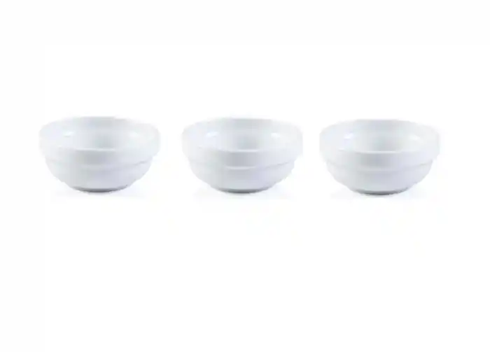 Set 3 boluri pentru sosuri, Portelan, Alb, 120 ml - Apulum | Până la epuizarea stocului