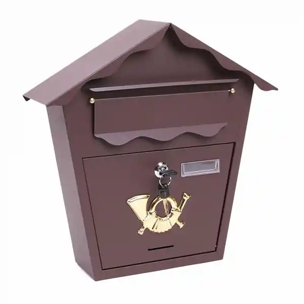 Cutie postala din otel pulbere, design clasic, maro - OEM | Retur ușor