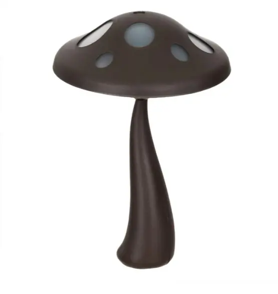 Ofertă | Lampa Led Solara, Design Ciuperca, Plastic, Negru, 27 cm - OEM