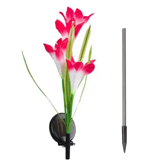 Lampa Led solara, Design Floare,Plastic, 66 cm - OEM - Comandă online