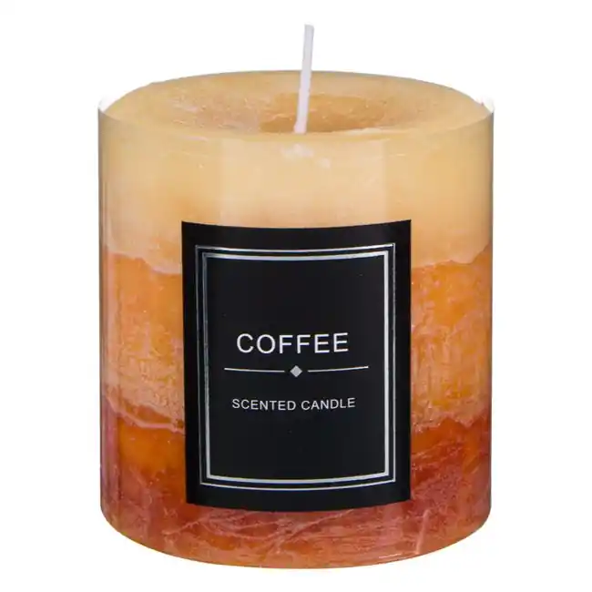Lumanare parfumata cu aroma de cafea, 7x7,5 cm - OEM - Ofertă avantajoasă