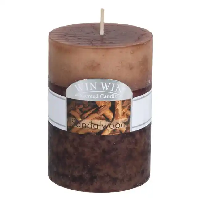 Direct din fabrică - Lumanare parfumata cu aroma de lemn de santal, 6,8x9,5 cm - OEM