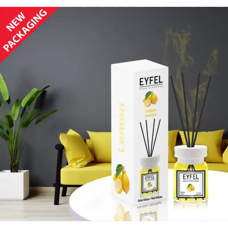 Odorizant camera cu betisoare, aroma de lamaie 120 ml,Eyfel - Eyfel - Ofertă pentru o perioadă limitată