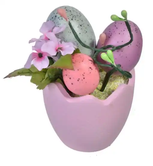 Decoratiune pentru masa de Paste tip ghiveci,13 cm - OEM | Plată sigură