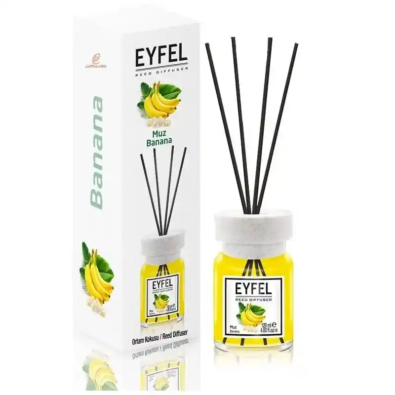 Favoritul clienților | Odorizant camera cu betisoare, aroma banana, 120ml,Eyfel - Eyfel