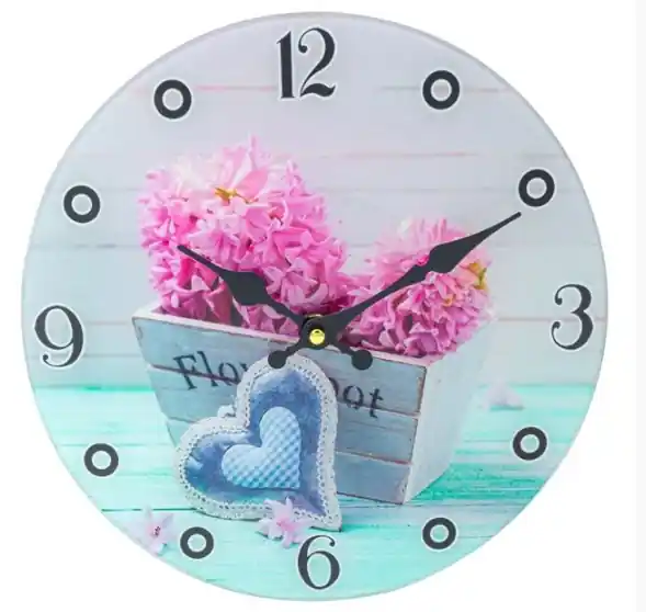 Ceas decorativ cu model floral AMA - OEM | Produs nou lansat