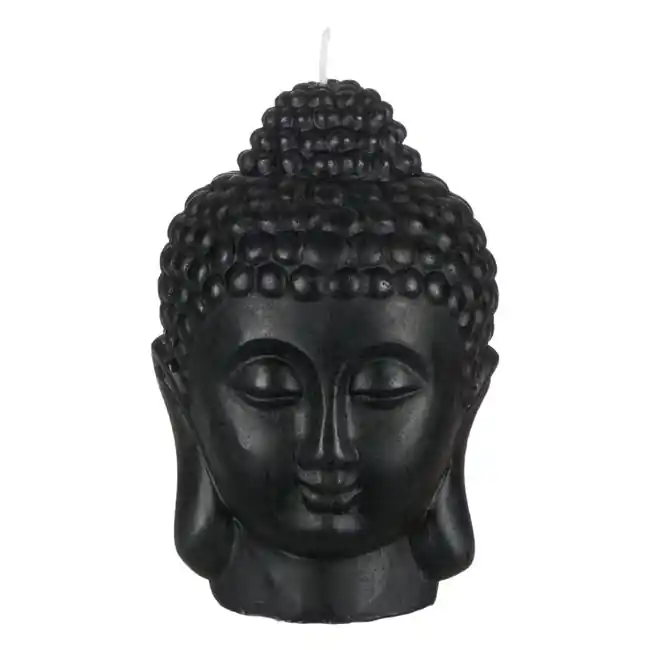 Lumanare decorativa 3D in forma de Budha, negru, 14x18 cm - OEM | Ofertă online