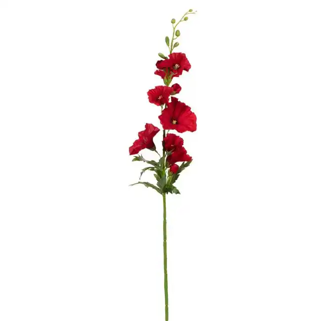 Fir floare decorativ artificial,plastic,rosu,77 cm - OEM - Super preț