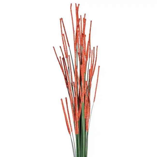 Fir floare decorativa pentru interior,plastic,portocaliu,97 cm - OEM | Produs nou