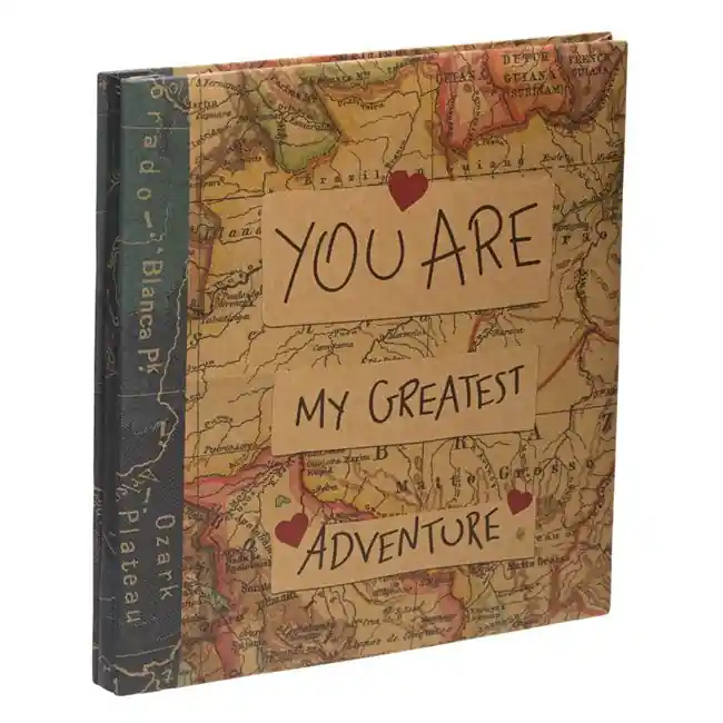 Album pentru poze Harta Gratest Adventure,maro,30 file,22.5x28 cm - OEM - Produs nou lansat
