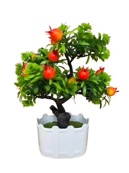 Cantități limitate | Copacel decorativ artificial cu fructe in ghiveci, plastic,13x8x30 cm - AMACS
