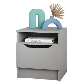 Noptieră MebelStar LILU 40x40x44.5 Grey (MBS-1382) | Preț atractiv