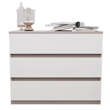 Produs recomandat | Comodă Bayro Harmony 1000x810x450 серый камень фасад белый