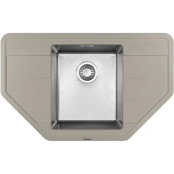 Chiuvetă bucătărie Florentina Combi 800C Gri - Calitate premium