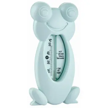 Accesoriu pentru baie BabyJem 381 Termometru de baie si camera Broscuta Turcuaz - Reducere exclusivă