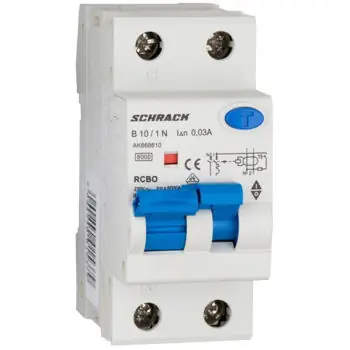 Ofertă exclusivă - Întrerupător diferențial Schrack Technik AK668625 (RCBO) 1P+N, Amparo 6kA, B 25A, 30mA, tip A