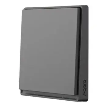 Întrerupător electric Aqara E1 - 1 клавиша (без нуля) круглый подрозетник - черный (QBKG38LM) | Economisește mai mult