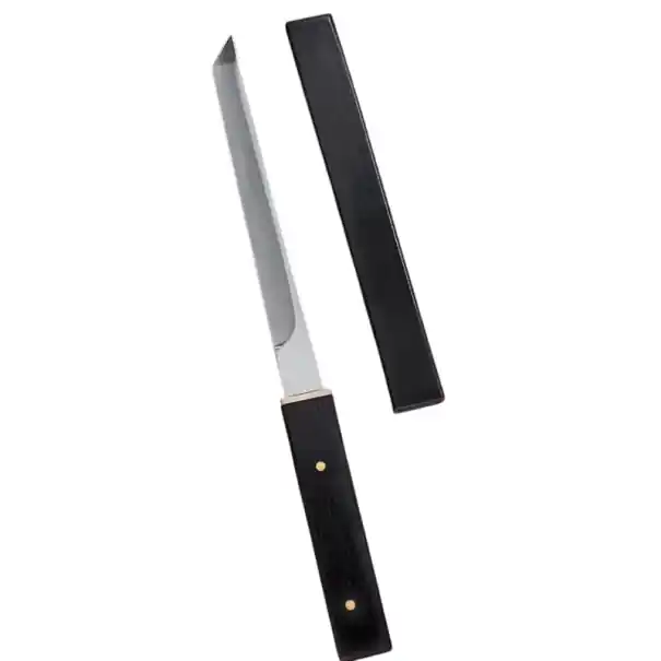 Cuțit negru pentru dezosat, din oțel inoxidabil forjat manual, 19,8x9,8x10 cm, satâr pentru carne și fructe cu teacă, lamă ascuțită și teșită pentru miel și fripturi | Calitate excelentă