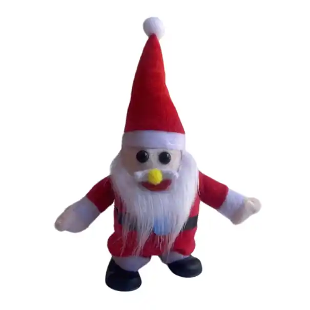 Decorațiune de Crăciun gnom în costumul lui Moș Crăciun Jucărie pufoasă drăguță cu detalii aurii Decorațiune elegantă pentru masa de Crăciun sau raft | Disponibil