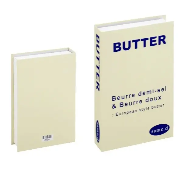 Preț outlet - Decorațiune falsă carte Butter Neotevișă atrapa cărții Design vintage accesoriu de interior pentru raft în bucătărie și living