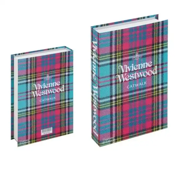 Decorațiune falsă carte cu model tartan, carte de decor neîntreținută, design colorat în carouri, accesoriu stilat pentru interior - Stoc pe terminate