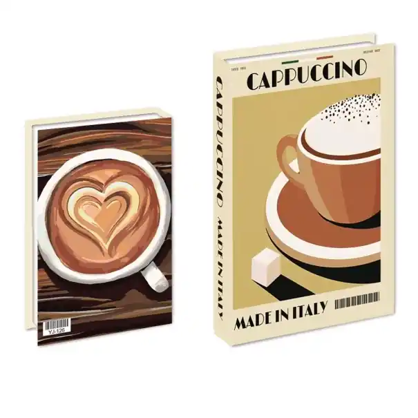 Recomandare | Decorațiune falsă carte Neapărat carte de decor Cappuccino Fabricat în Italia Vintage accesoriu pentru interior pe raft în living birou cafenea
