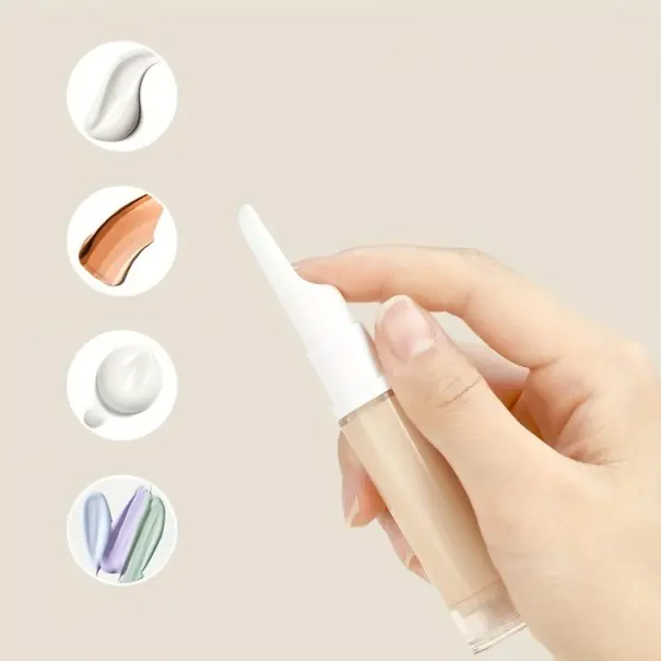 Preț atractiv | Dozator de cremă sau ser 10 ml 11,9 x 1,9 cm Sticlă cosmetică reîncărcabilă cu dozare precisă și sistem de vid