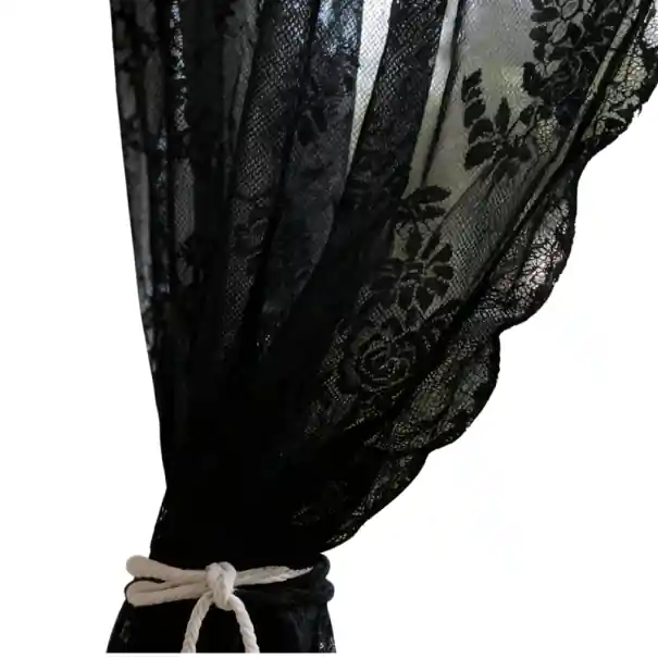 Ofertă promoțională - Draperie florală cu model dantelat, 100 x 200 cm, pânză fină transparentă, pentru dormitor, living și cameră de copii