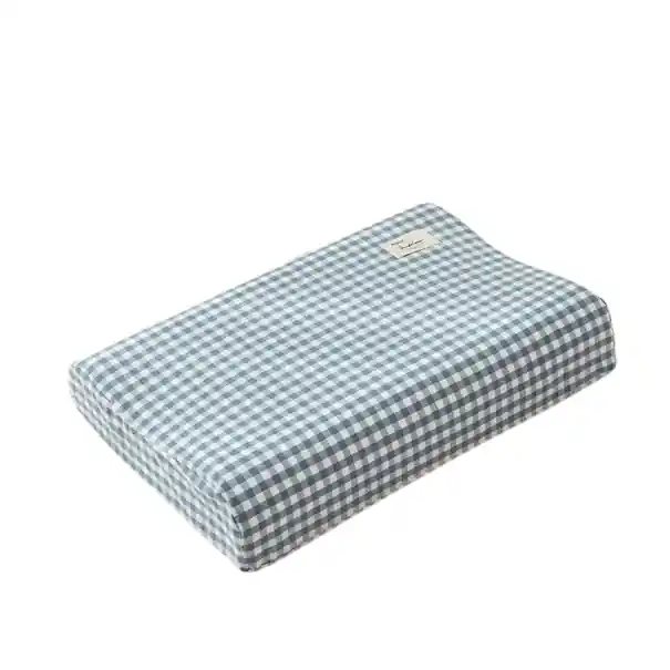 Față de pernă 30x50 cm, husă de bumbac în carouri albastre și albe, față de pernă respirabilă din spumă cu memorie, hipoalergenică, pentru dormitor - Produs apreciat