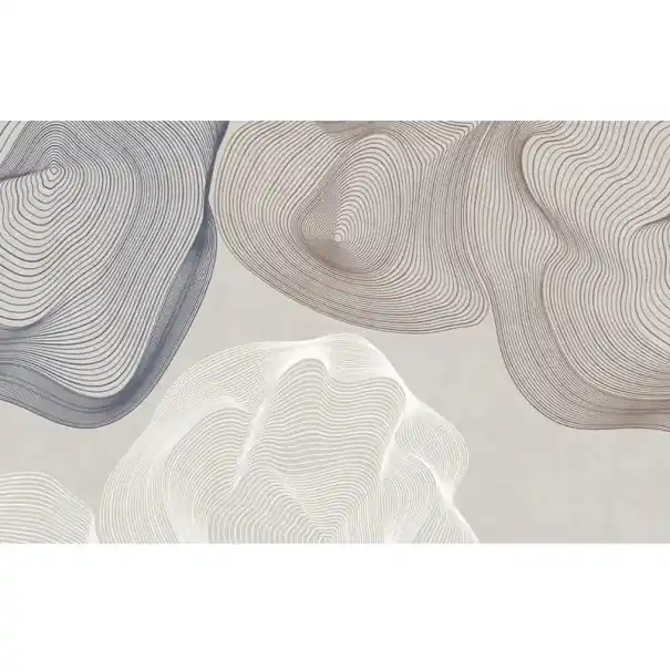 Fototapetă din mătase 440 x 270 cm efect 3D Linii abstracte Tapet de perete rezistent la apă Decorațiune modernă pentru interior - Preț special