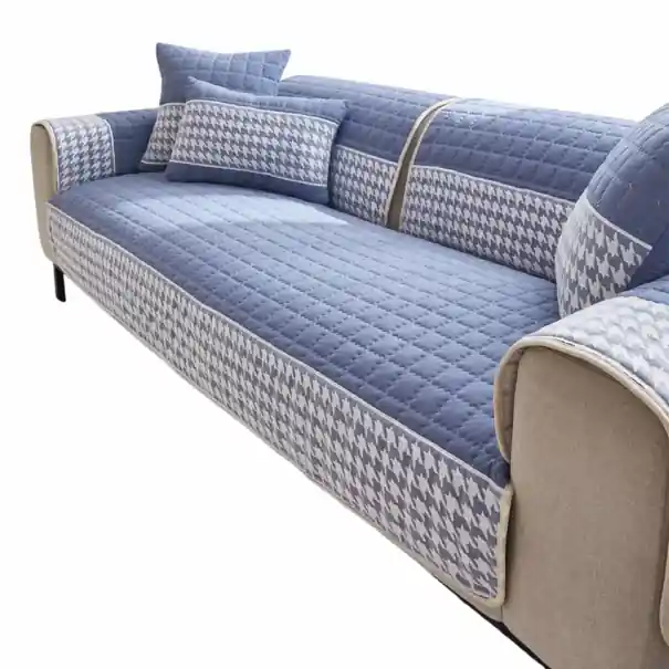 Husa de canapea matlasată antiderapantă 70 x 210 cm model houndstooth pepito husă de protecție pentru canapea și fotoliu în living - Doar săptămâna aceasta