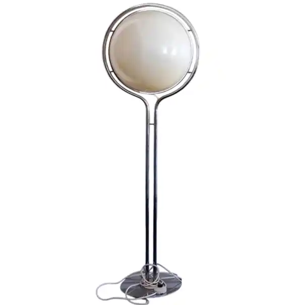 Lampă de podea cu abajur sferic, 120 x 40 cm, 3 nuanțe de lumină, metal, argintie, iluminat de design cu culoare a luminii ajustabilă - Noutate în gamă