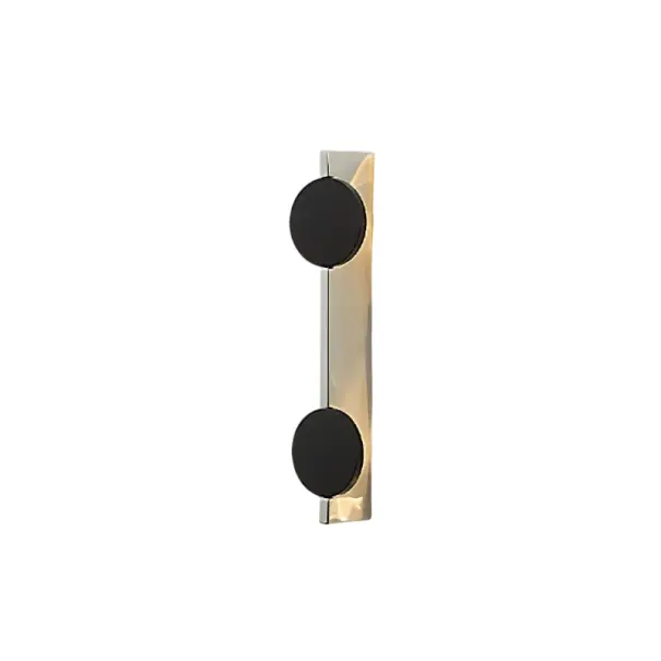 Lampă LED de perete cu lumină albă caldă și corp dublu modern 38 x 10 x 7,5 cm Oțel inoxidabil 5 W Negru și argintiu Pentru interior și dormitor | Cumpără în siguranță