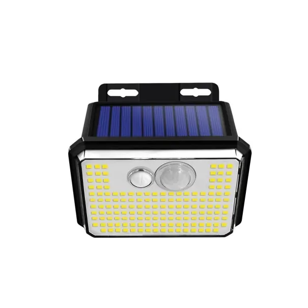 În stoc | Lampa solară LED de perete pentru exterior 148 LED IP65 Senzor de mișcare 3 moduri Lampa de securitate solară pentru grădină