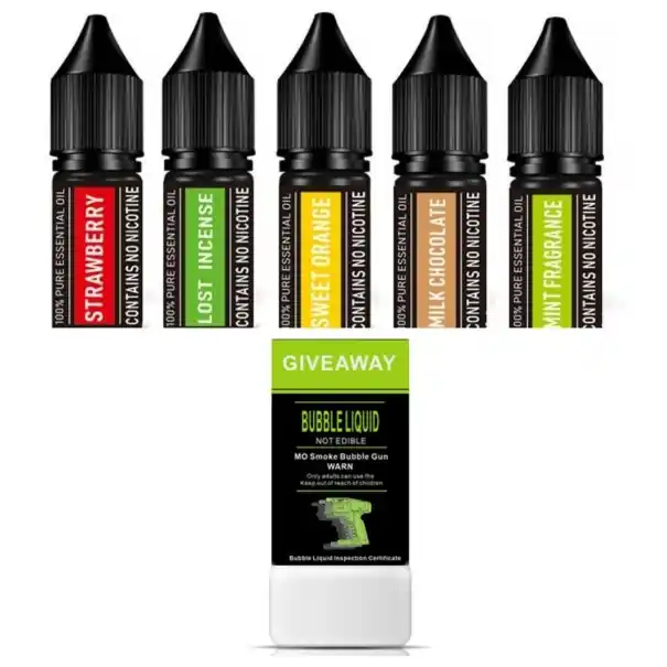 Lichid pentru bule 300 ml + 5 arome refil pentru pistolul de bule pentru cocktailuri accesoriu pentru efectul de bule în băuturi | Preț redus