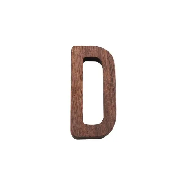 Calitate excelentă | Literă din lemn D semn decorativ 7,6 cm lemn natural culoare maro finisaj neted pentru marcarea ușilor, pereților și mobilierului