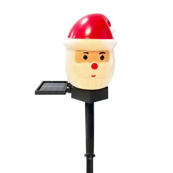 Lumină solară 29 cm Cu suport de grădină cu Moș Crăciun Lumină LED exterioară impermeabilă 10 cm figură Decorațiune pentru gazon și curte Iluminat de Crăciun | Produs recomandat