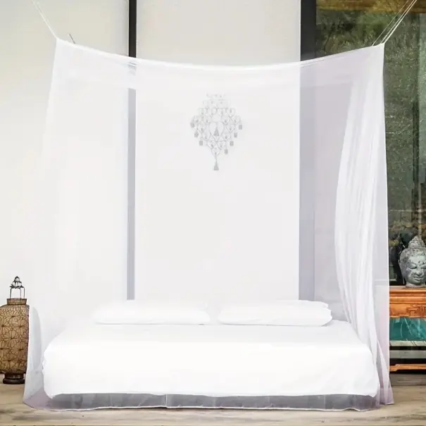 Produs popular | Moskitiere deasupra patului plasă fină 120x200 cm 100% poliester protecție suspendată împotriva insectelor pentru dormitor somn liniștit