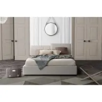 Pat tapitat Tower cu somiera si husa detasabila 180x200cm | Ofertă online