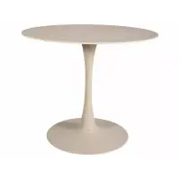 Produs de top - Masa rotunda din Metal Bej si Ceramica Bej mat D90xH75cm Amadeo