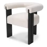 Preț special online | Scaun tapitat cu Stofa boucle Crem L67xA60xH72cm Percy Eichholtz