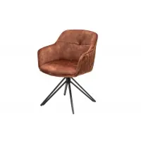 Set 2 scaune rotative tapitat cu Catifea Maro cu picioare din Metal Negru H82xL58xA60cm Euphoria | Recomandarea clienților