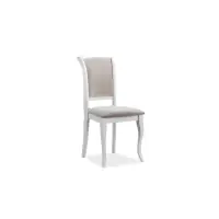 Scaun din Material textil si Lemn Bej/Alb H96xL45xA42cm Missc - Produs nou lansat