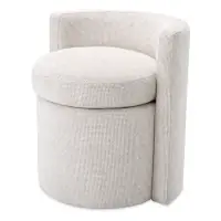 Taburet tapitat cu Stofa Alb L61xA57xH64cm Arcadia Eichholtz - Retur ușor