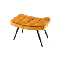 Puf din Metal Negru si Catifea Galben H42xL61cm Scandinavia | Produs de top