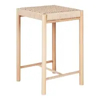 Se poate comanda - Scaun de insula fara spatar din Lemn Maro si Rachita Maro H66,5xL42xA42cm Abano