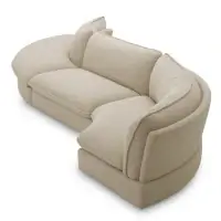 Produs recomandat - Modul colt extern tapitat cu Stofa Bej L140xA140xH74cm Cresson Eichholtz