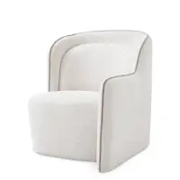 Fotoliu brat dreapta tapitat cu Stofa Alb L77xA100xH82.5cm Barrier Eichholtz - Profită acum