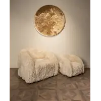 Lansare recentă | Fotoliu rotativ pentru copii tapitat cu Blanita artificiala Bej L65xH48.5cm Lenny